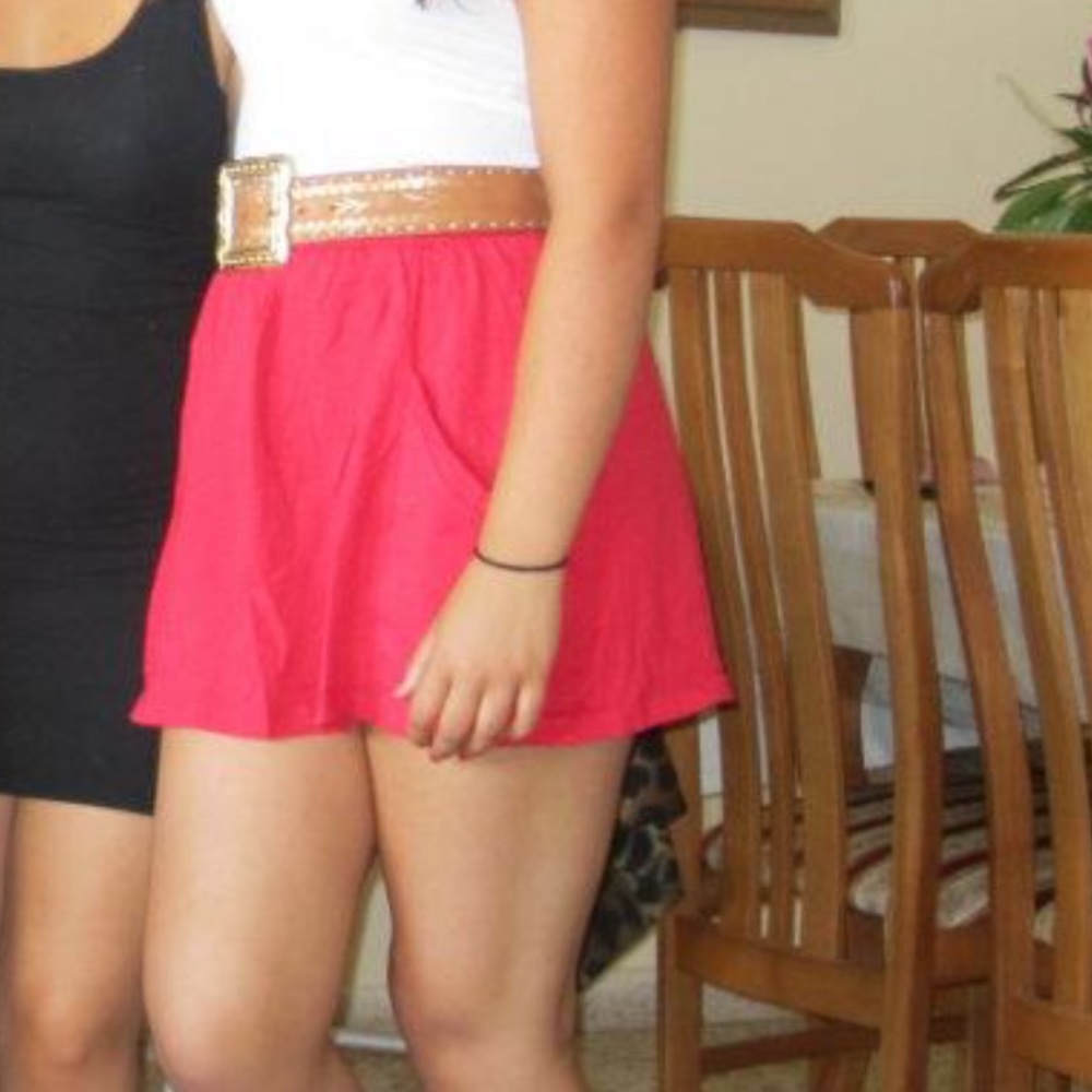 Zara red skirt